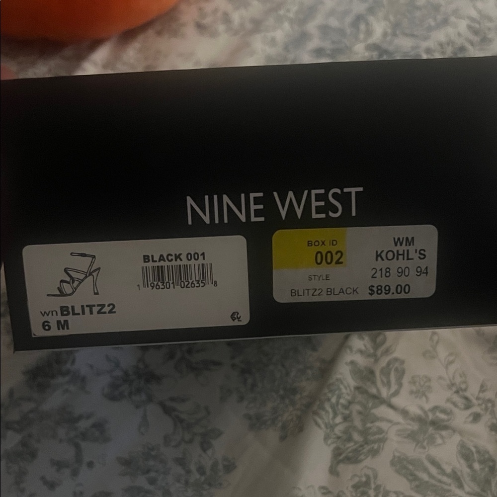 Nine West Black Glitter Strappy Heels - Picture 5 of 5